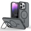 Металлическая подставка для объектива Магнитный чехол Magsafe для iPhone 17 16 15 14 13 12 Mini 11 Pro Max Plus Матовый Ударопрочный Чехол для Беспроводной Зарядки