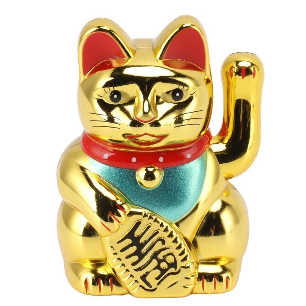 gold Car Dashboard Auspicious Ornament Travel Souvenir Cat Decor Car Interior Decoration
