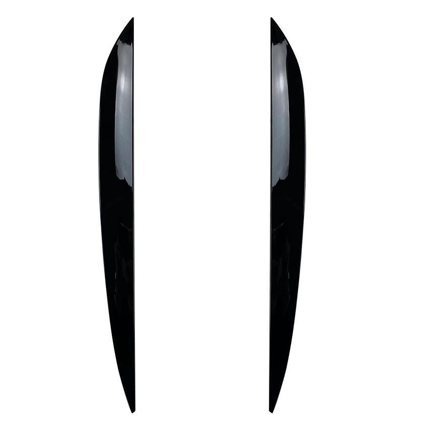 2010 To 2018 For Volkseagen VW Touareg Eyelid Front Headlight Cover Eyebrow Trim Sticker Head Lamp Hihg Quality ABS Glossy Black