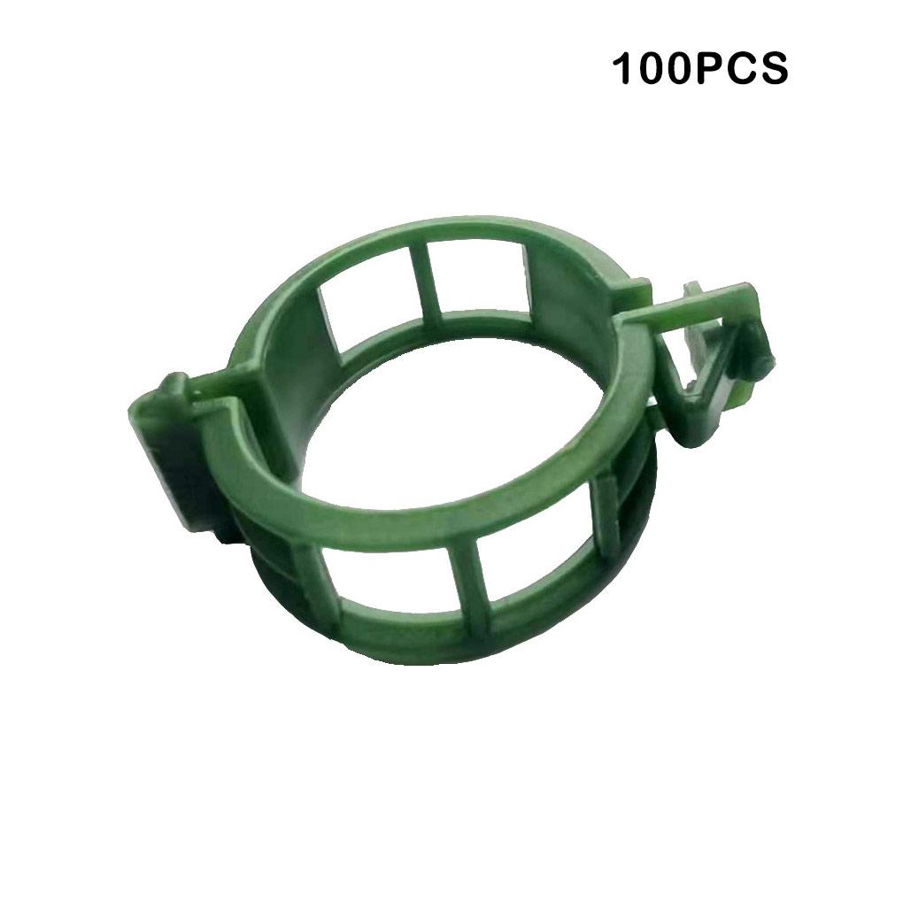 100 Pieces Plant Support Clips Round 2.5mm Growing Greenhouse Vegetable Fruit Ties Branch Stake Fastener Frame Buckle