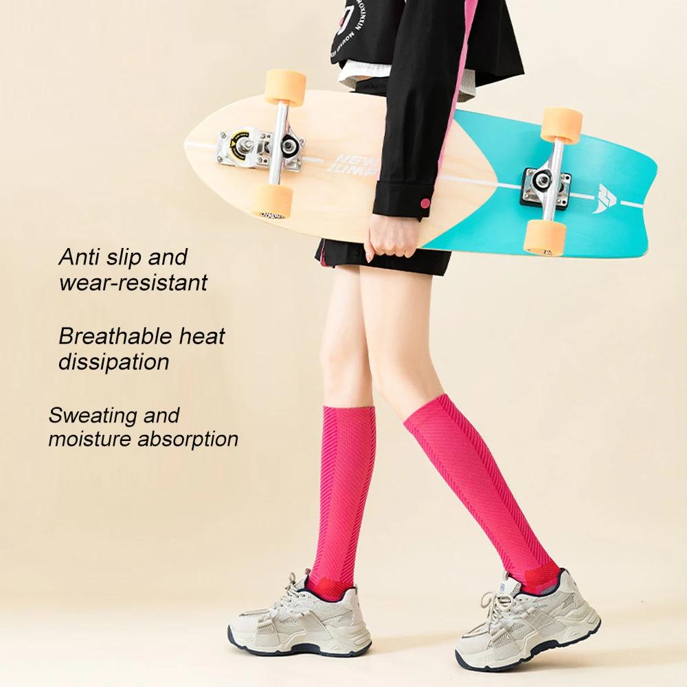 1Pair Compression Socks for Men Women 15-20 MmHg Support for Running Nurses Flight Pregnancy Circulation Athletic Socks