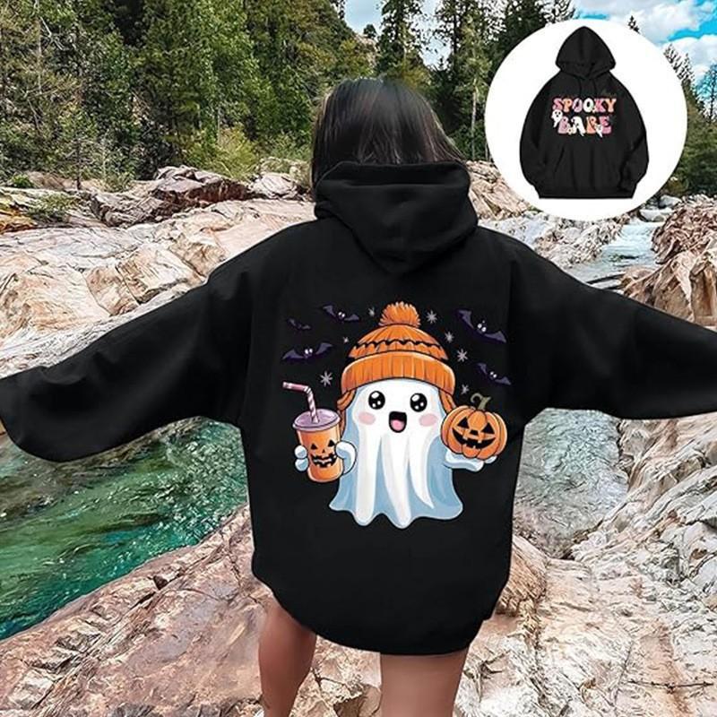 Женский спортивный свитер с капюшоном и drawstring, свободный, с принтом на рукавах, свободный комфорт, повседневный, креативный свитшот