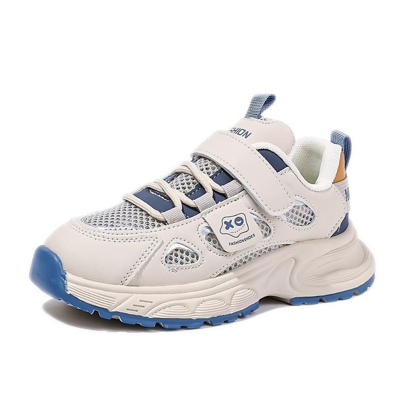 Boys Lightweight Breathable Mesh Running Shoes With Non-Slip Rubber Sole Outdoor Activity