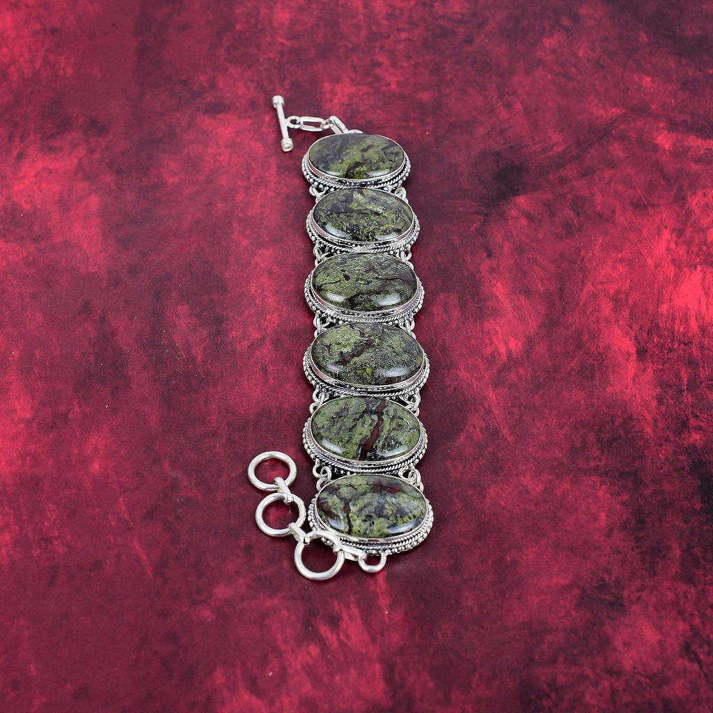 Dragon Blood Jasper Bracelet, Natural Gemstone 925 Solid Sterling Silver Bracelet, Handmade Jewelry, Anniversary And Birthday Gift For Her