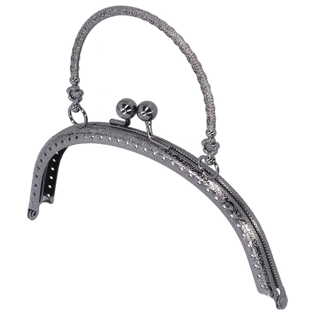 Полукруглая ручка для кошелька с металлической рамкой, застежка-замок для сумок 16,5 см, принадлежности для самостоятельного изготовления сумки, рутений