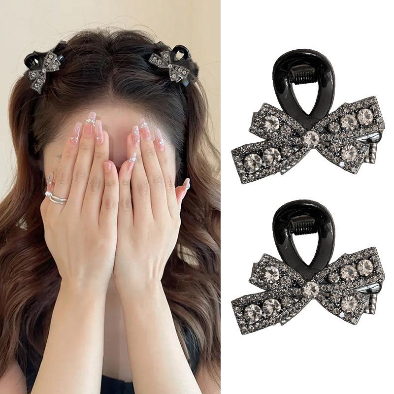 2 шт. блестящие заколки-краб для волос принцесса головной убор в форме банта для девочек 2000 года женские головные уборы