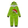Christmas Print Family Matching Hooded Long Sleeved Zippered Jumpsuit Set
