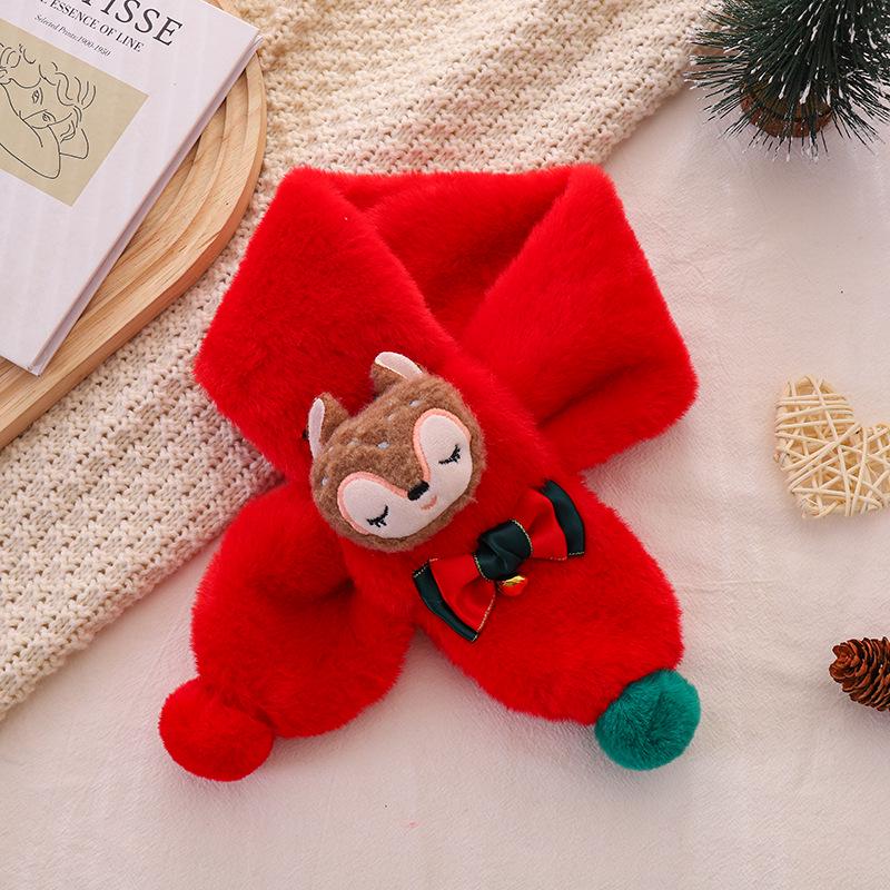 Рождественский снуд: Плюшевый зимний шарф-манишка для младенцев, малышей, мальчиков и девочек