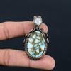 Copper Larimar & Moonstone Gemstone Handmade Pure Copper Wire Wrap Jewelry Pendant