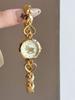 Fashion Casual Gold Women's Watch with Heart-Shaped Dial, Skeleton Bracelet, High-Quality Quartz Women's Watches Women's Gift