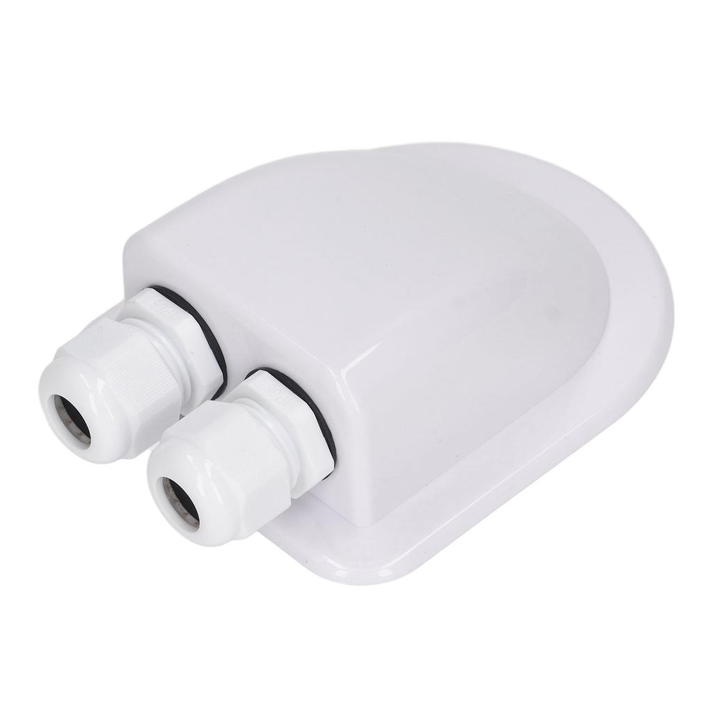 ABS Распределительная коробка для кабелей Водонепроницаемая для солнечной панели Двойной ввод кабеля Сальник для наружной электропроводки Белая