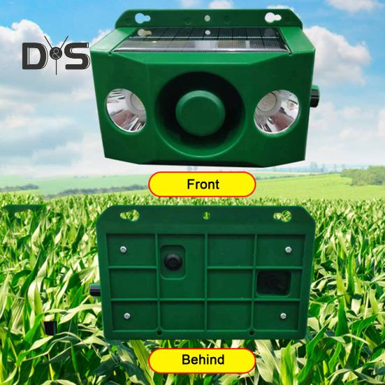 Светильник для отпугивания животных, солнечные предупреждающие огни с громким звуком, устойчивый к погодным условиям, отпугивающий свет для фермерского поля, двора