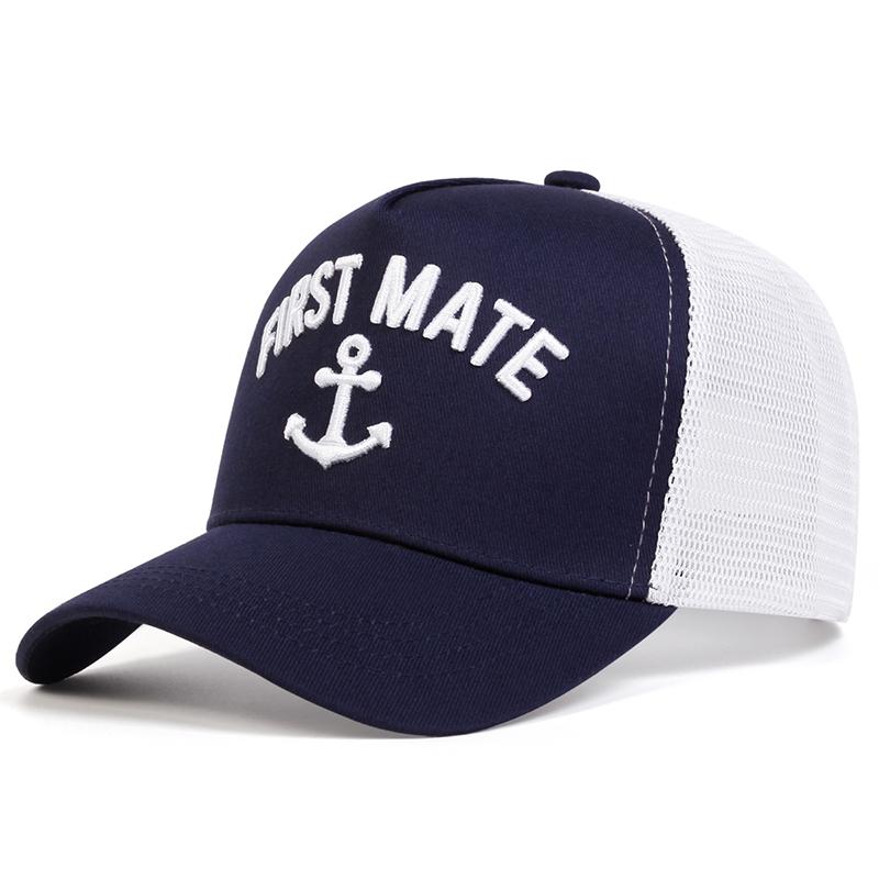 Net Baseball Stitching Embroidered Mate/Captain First Neutral Gender Women Men For 2Pcs/Set Caps Spring And Summer Outdoor Adjustable Casual Hats
