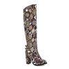 Q/Women's High Heel Boots Sexy Snake Skin Pattern Thick Heel Women's Boots Autumn and Winter New Large Size Boots