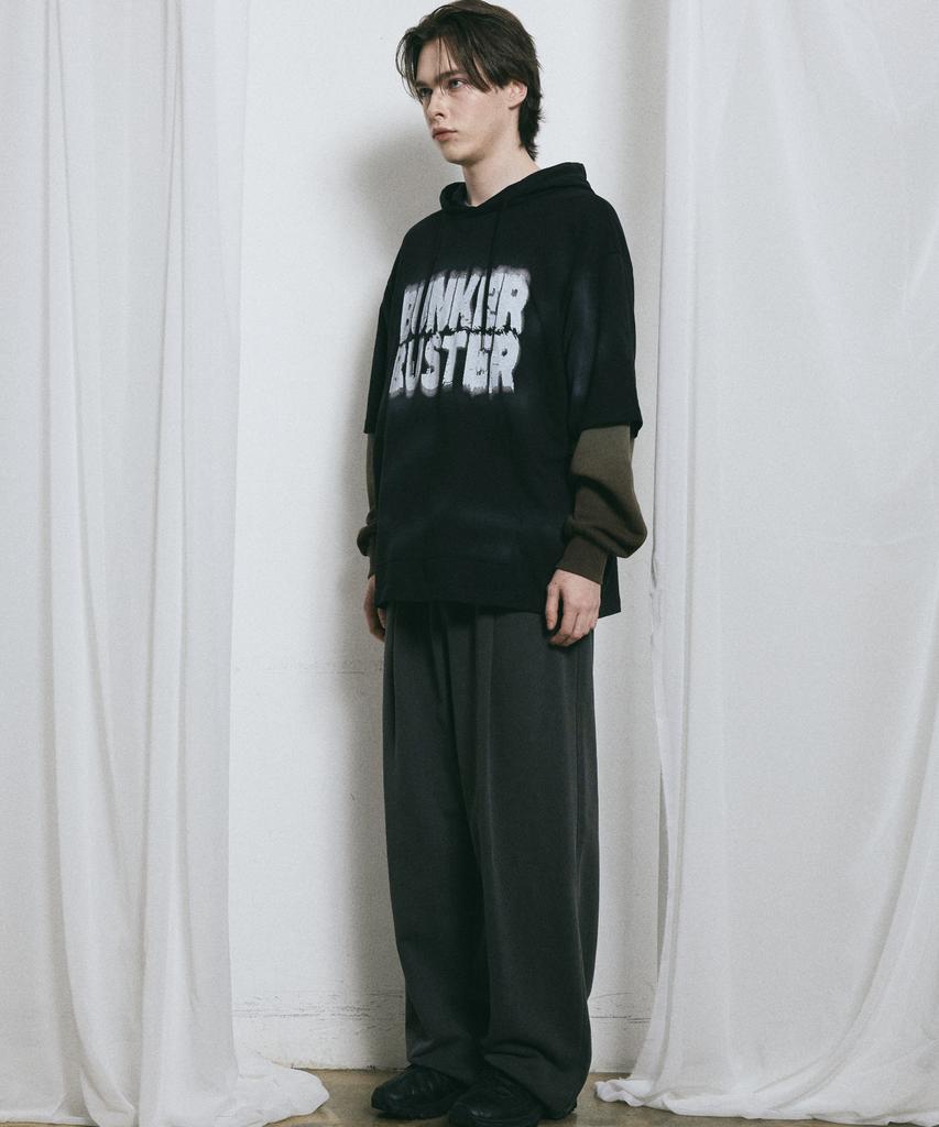 BUNKERBUSTER Pigment One-Pleat Wide Sweatpants Mq6Pu190_Charcoal