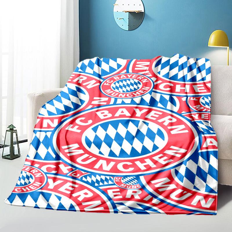 Munich FC Crest Printed Throws Blanket Soft Flannel Blankets for Couch Bed Gifts for Men Women Picnic blanket Christmas gifts