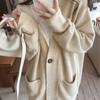Свободный и непринужденный вязаный кардиган в корейском стиле для женской осени и зимы, новый мягкий и повседневный свитер-пальто на одной пуговице