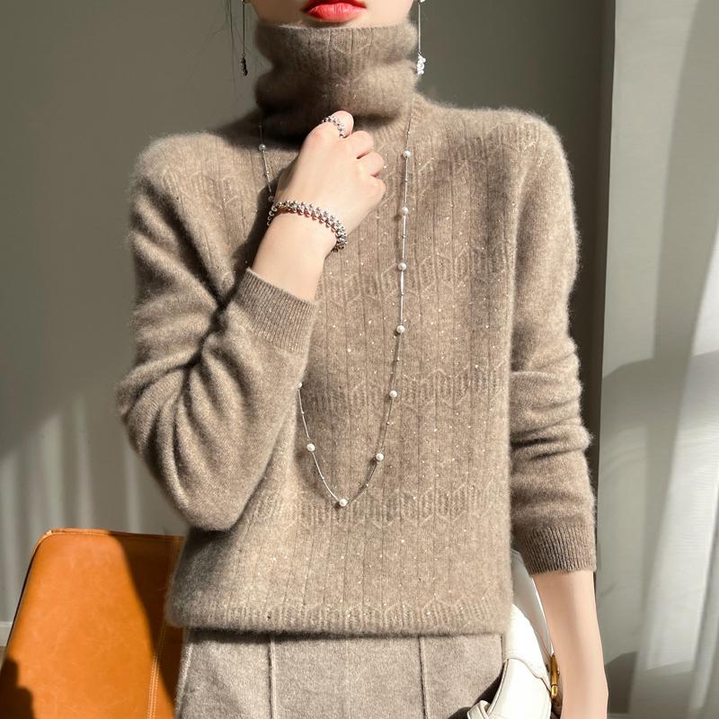 Женский свитер 100% шерсть MODERN NEW SAGA водолазка вязаный пуловер толстые зимние джемперы женские вязаные топы