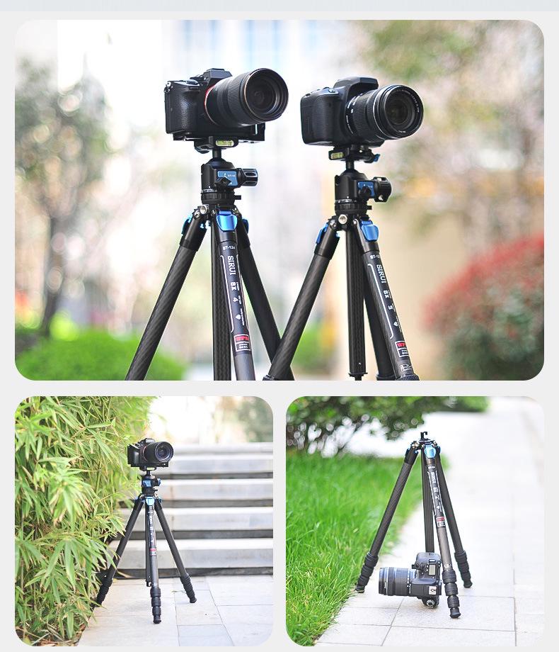 Штатив Sirui ST124 из углеродного волокна для DSLR и беззеркальных камер - Портативная поддержка для путешествий и фотографии