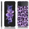 Роскошный чехол для Samsung Galaxy Z Flip 4 3 5G Черные жесткие ПК чехлы для телефона Модная задняя крышка ZFlip Funda Зебра Леопардовый узор Capa