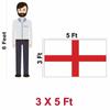 New 3*5ft England Flag St George Cross Flags English Eyelets Football Rugby Day