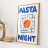 Spaghetti Ramen Noodles Wall Print Colorful Poster Retro Food Funny Wall Art Canvas Painting Trendy Decor Pictures For Kitchen