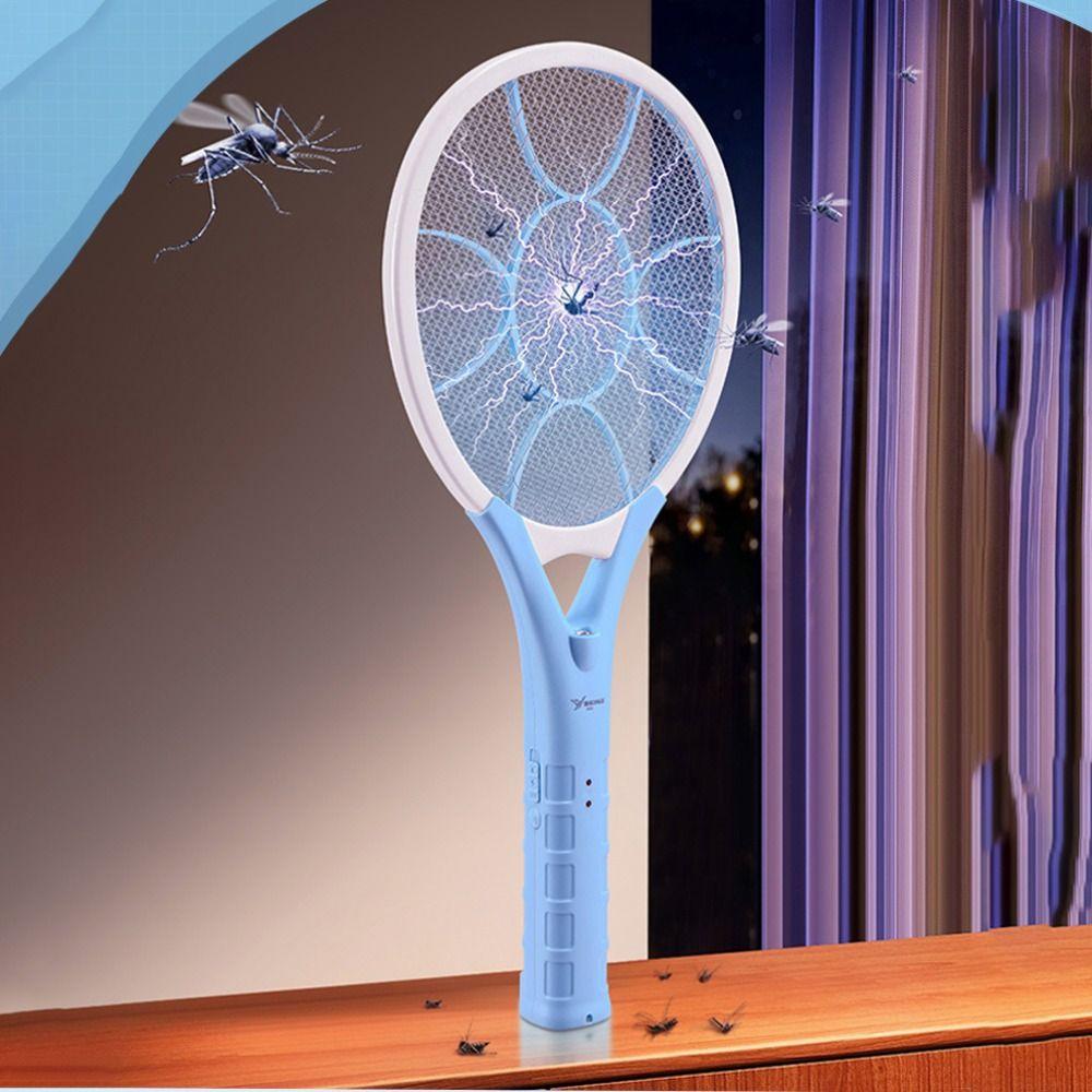 Electric Shock Electric Mosquito Swatter 2-in-1 Mosquito Killer Lamp Fly Swatter Indoor