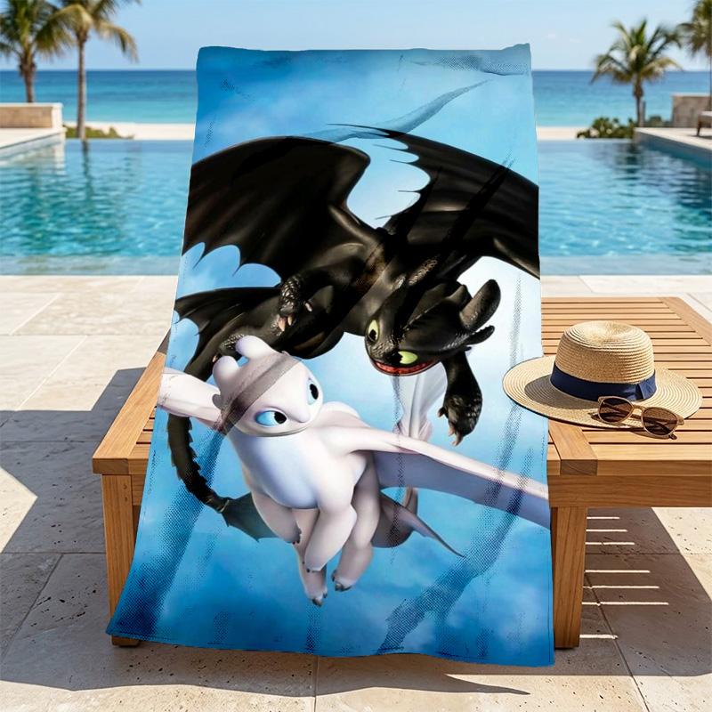 Dragon Flight Stylish Digital Printing Beach Towel Quick Drying Absorbent Blanket For Beach Pool Gym Travel Christmas Gift C9211808
