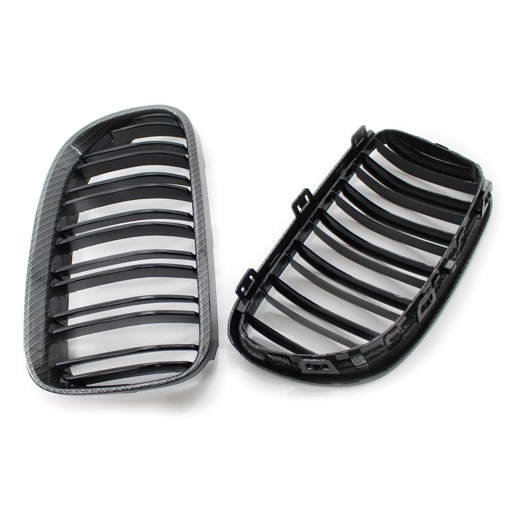 Front Grille Kidney Grill For BMW E92 E93 320I 328i 335i 2 Doors 2010 2011 2012 Car Styling Gloss Black Dual Line