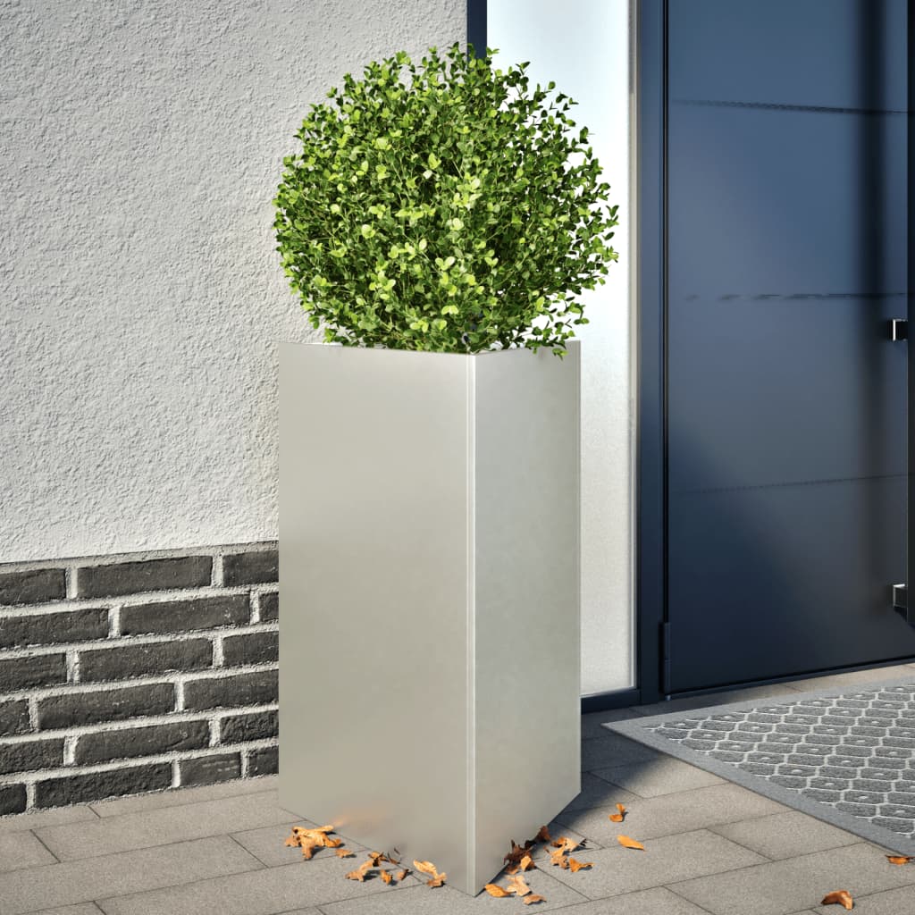Triangular Planter Box 50 x 43 x 75 cm Stainless Steel