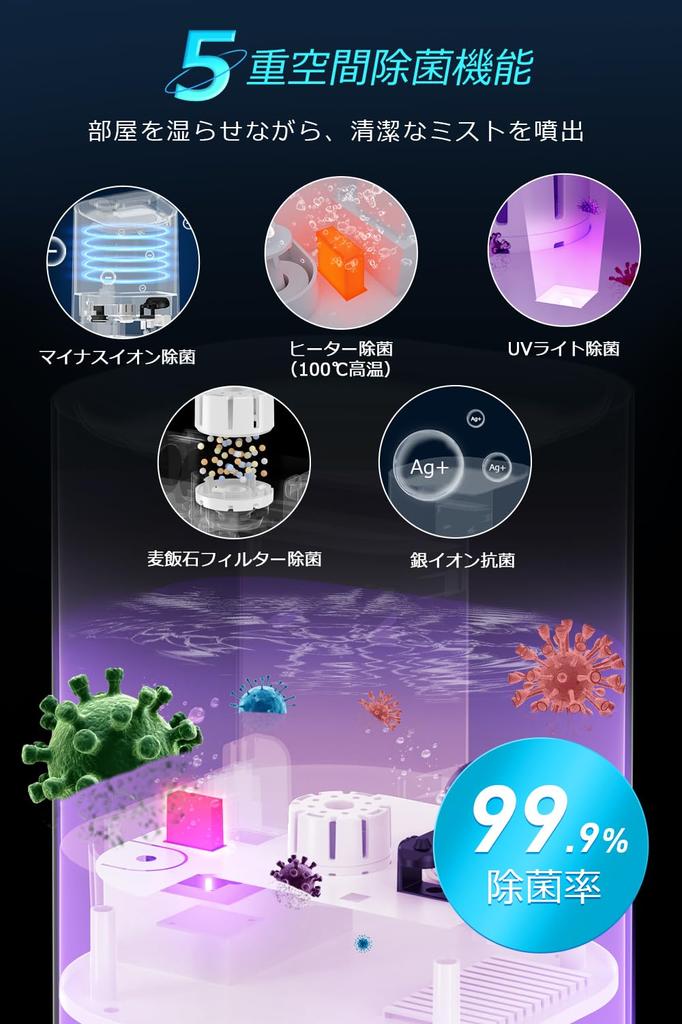 Большой 6L стерилизация нагревательный тип влажность настольный ультразвуковой гибридный тип ароматизатор впрыск воды от непрерывной работы для 42 воздуха высокий