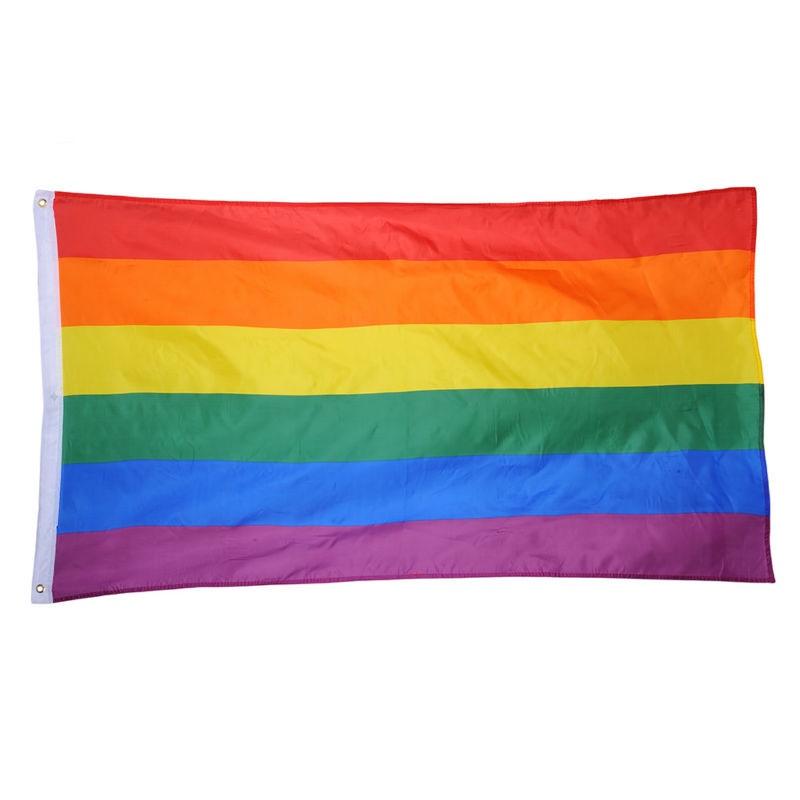 Vibrant Rainbow Lgbt Flag 5ft X 3ft Ideal For Festivals And Parades With Metal Eyelets