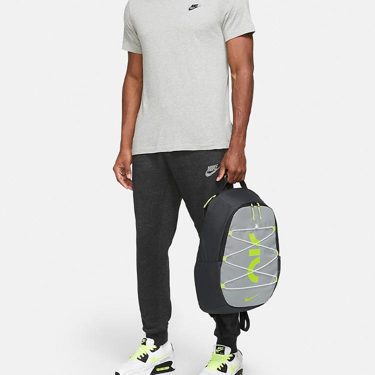 New Nike Fabric Backpack Regular Unisex Black Gray Green DV6246-060