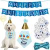 Dog Sequins Hat Cat Birthday Hat Bow Tie Decorative Cat Birthday Party Supplies for Dogs Cats