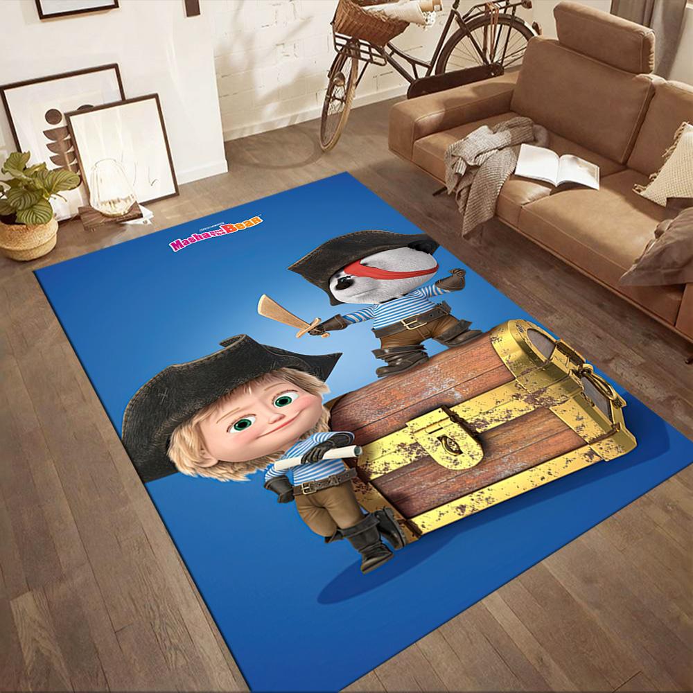 Masha Bear Area Rug Suitable for Bedrooms Game Room Study room Decorate room Anti-slip Rug Anime Office Decor Gift for Festivals