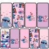 For iPhone 16 15 Xiaomi Redmi Note 14 13 12 11 Pro Max X 8 9 16e Samsung Galaxy S25 S24 S23 Moto OPPO Huawei Anime Lilo Pink Cartoon Stitch Phone Case