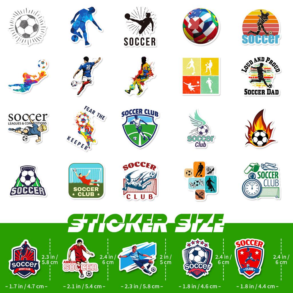50 Наклеек Temu Green Football Американские Детские Футбольные Наклейки Футбольные Наклейки
