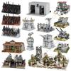 Military Series Modern Warfare Adult Building Blocks Set Toys Weapons Battlefield Outpost Tower Fort Artillery Block Model Gifts