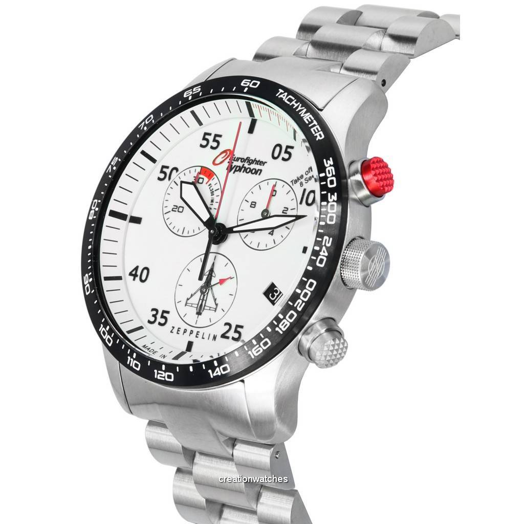 Zeppelin Eurofighter Typhoon Chronograph Beige Luminous Dial Quartz 7298M-5 7298M5 100M Мужские часы