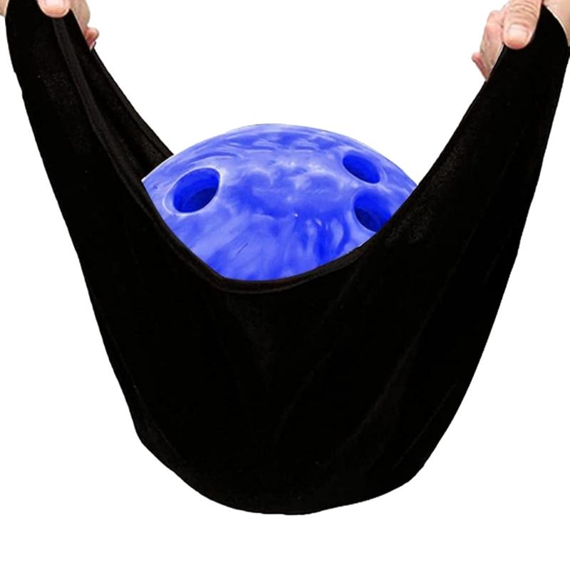 Bowlings Ball Cleaning Bag Portable Microfibers Bowlings Ball Polisher Cleaner