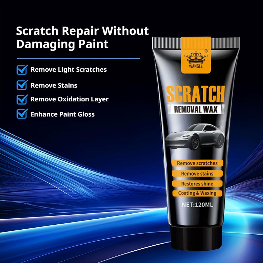 120g 1 Set Car Paint Scratch Remover And Repair Wax Remove Surfaces Scratches Repair Wax With Sponge Deep Scratch Repair Agent