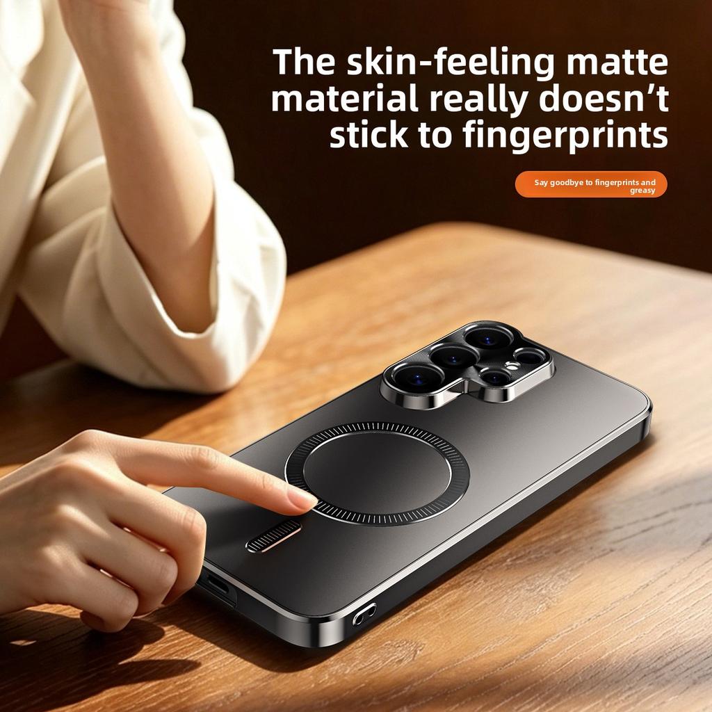 Матовый жесткий чехол с покрытием Soft-touch, совместимый с MagSafe, для Samsung S26 Ultra S25. Ударопрочный, с защитой камеры, тонкий.