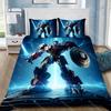 Мультяшный Постельный Комплект T-Transformers для Детей Взрослых Подарок Робот Пододеяльник Наволочка Односпальный Двуспальный Большой Размер