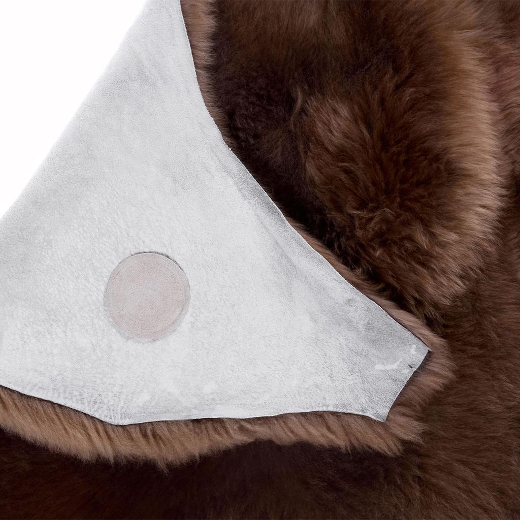 Natural sheepskin leather Brown 80-100cm size 80-100cm