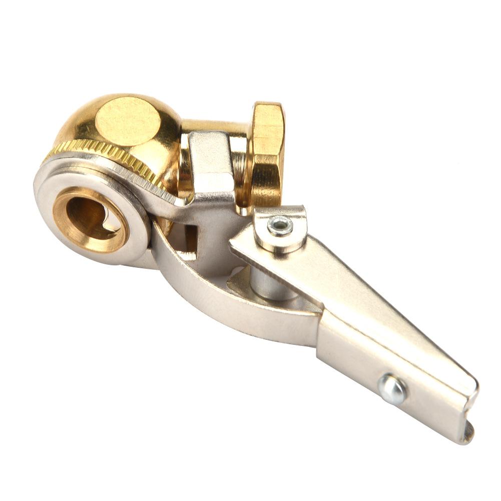 1/4 Inch Copper Tire Air Valve, Brass Tire Inflation Valve, Air Intake Opening, Tire Inflation Connection, Suitable for Car Engines (with Clip)