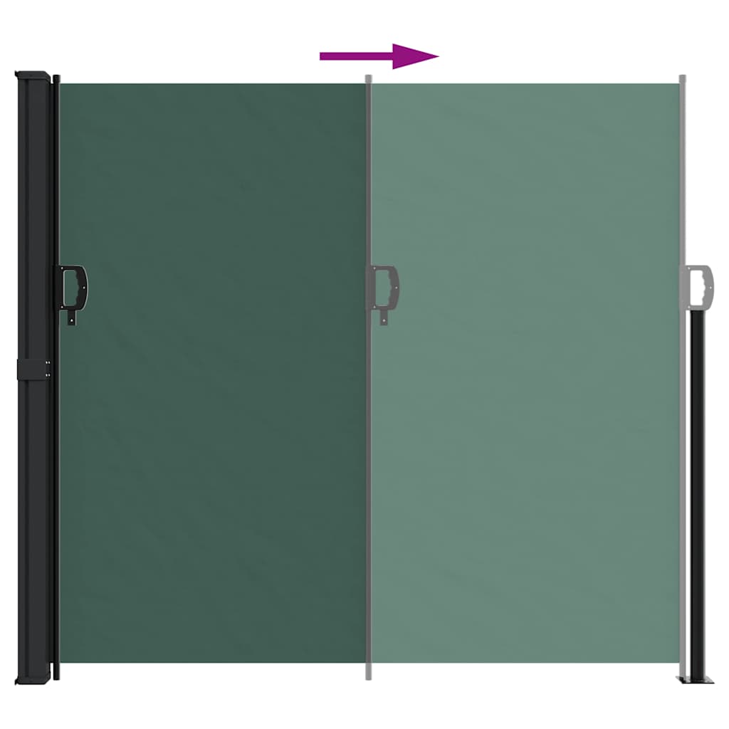 Retractable Side Awning Dark Green 180 x 500 cm