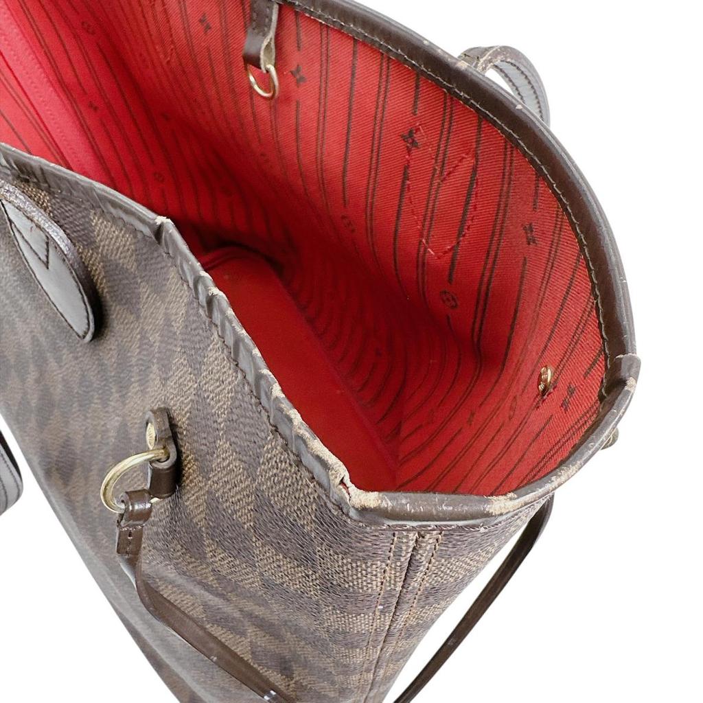LOUIS VUITTON Neverfull MM Out of print Tote Bag Damier canvas Brown N51105 Used