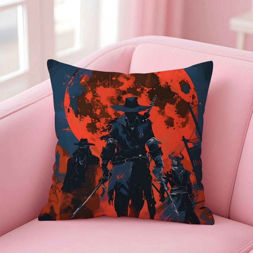 game horror BBloodborne Cushion Cover Pillow Case Soft Friendly Fabric Concealed Zipper