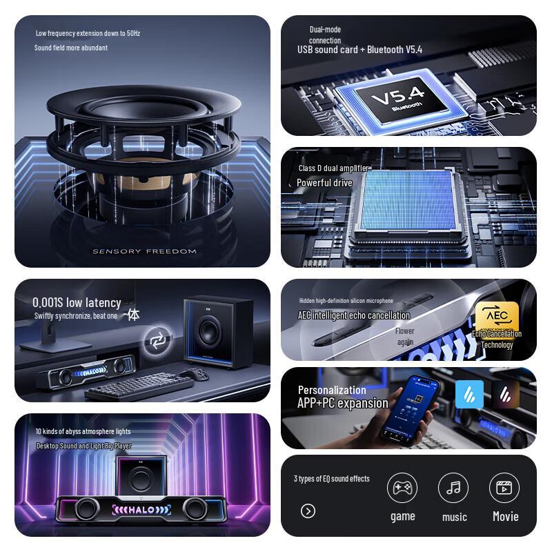 Edifier Halo Soundbar Max Gaming Desktop Speakers