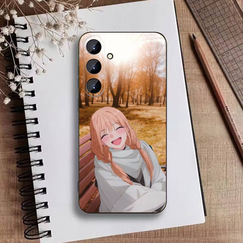J-Darling Марин Китагава Цветной Серебристый Чехол для Телефона Для Samsung Galaxy A73,A21s,A22,A31,A52,A53,A71,A41 Мягкий Черный Корпус